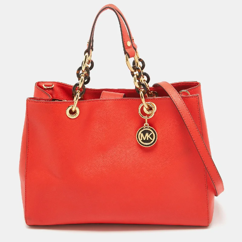 Red Leather Large Cynthia Tote