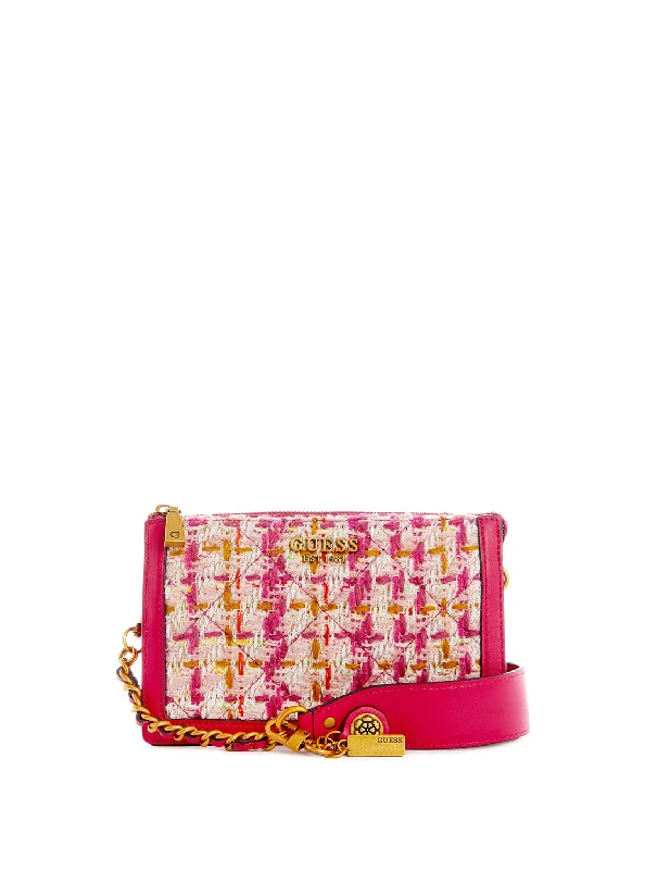 Hot Pink Abey Multi Compartment Shoulder Bag