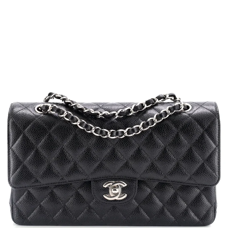 Classic Double Flap Bag Quilted Caviar Medium