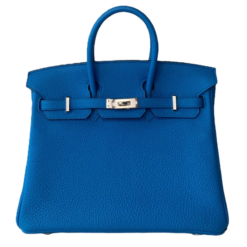 Hermes Birkin 25 Blue Zanzibar Togo Palladium Hardware