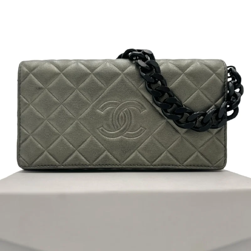 CHANEL Metallic Calfskin CC in Diamonds Full Flap Wallet