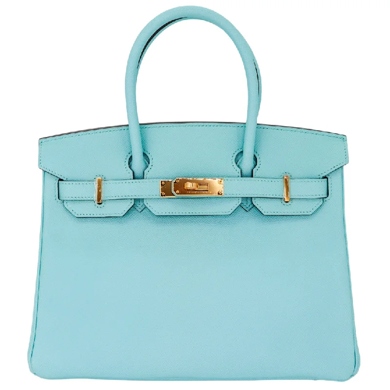 Hermès 30cm Birkin Bleu Atoll Epsom Leather Gold Hardware