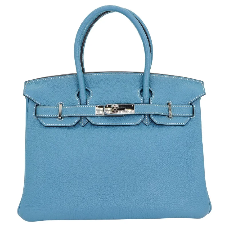 Hermès 30cm Birkin Bleu Jean Togo Leather Palladium Hardware