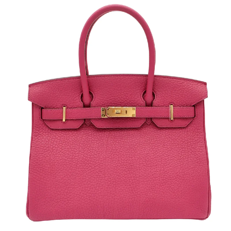 Hermès 30cm Birkin Bois de Rose Fjord Leather Gold Hardware