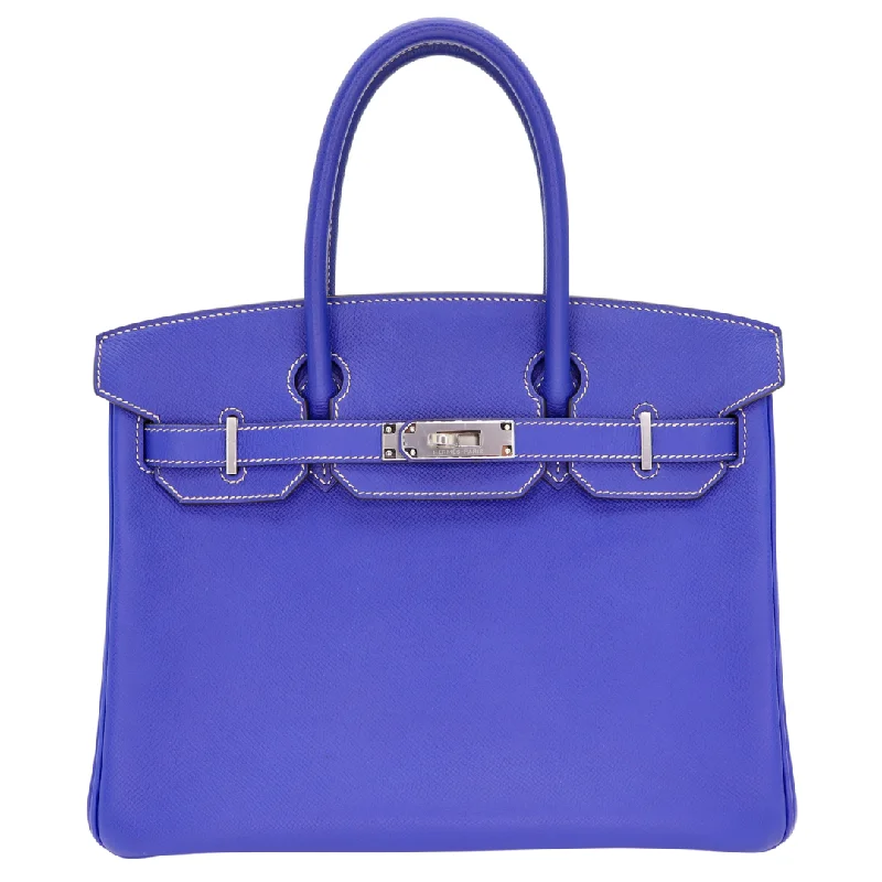 Hermès 30cm Birkin Candy Bleu Electrique Epsom Leather Palladium Hardware