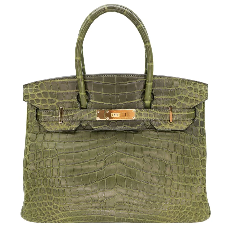 Hermès 30cm Birkin Canopee Matte Niloticus Crocodile Gold Hardware