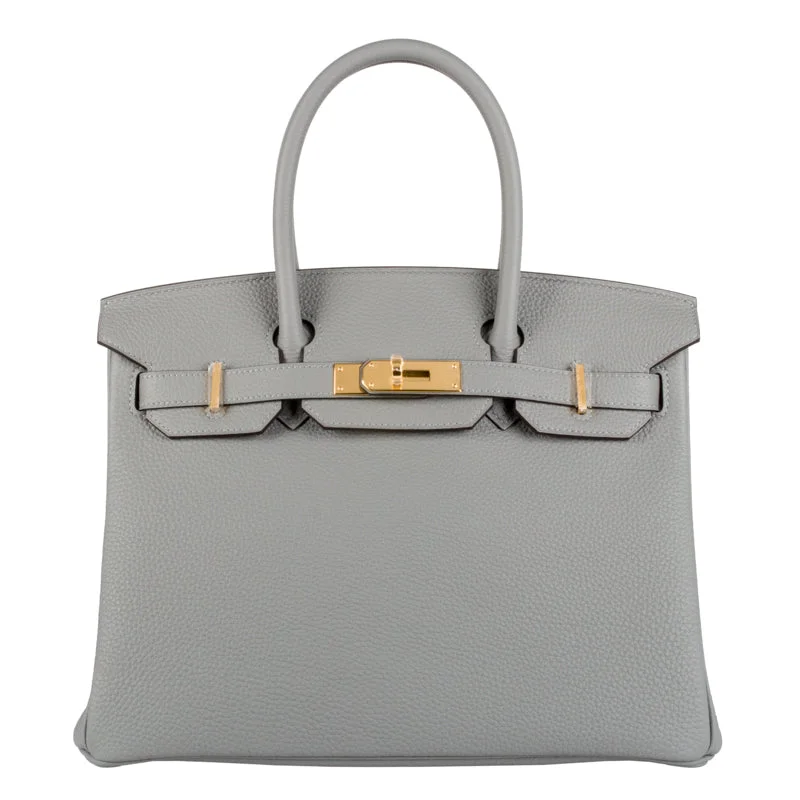 Hermès 30cm Birkin Gris Mouette Togo Leather Gold Hardware