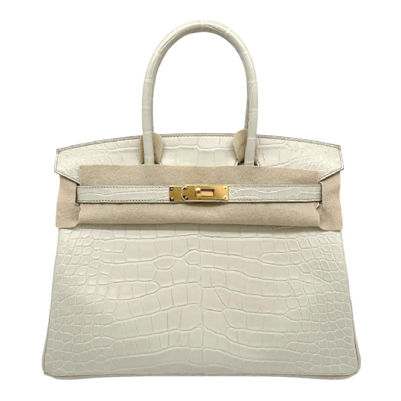 Hermès Birkin 30 Beton Matte Alligator Gold Hardware