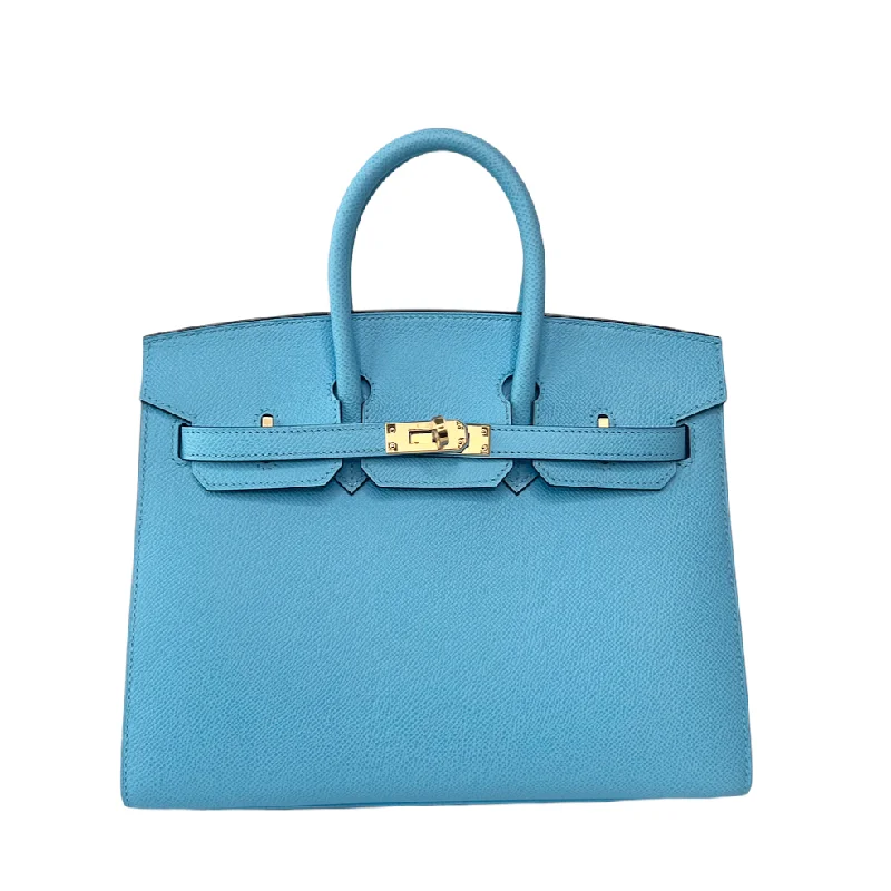 Hermés Birkin 25 Blue Celeste Sellier Epsom Gold Hardware