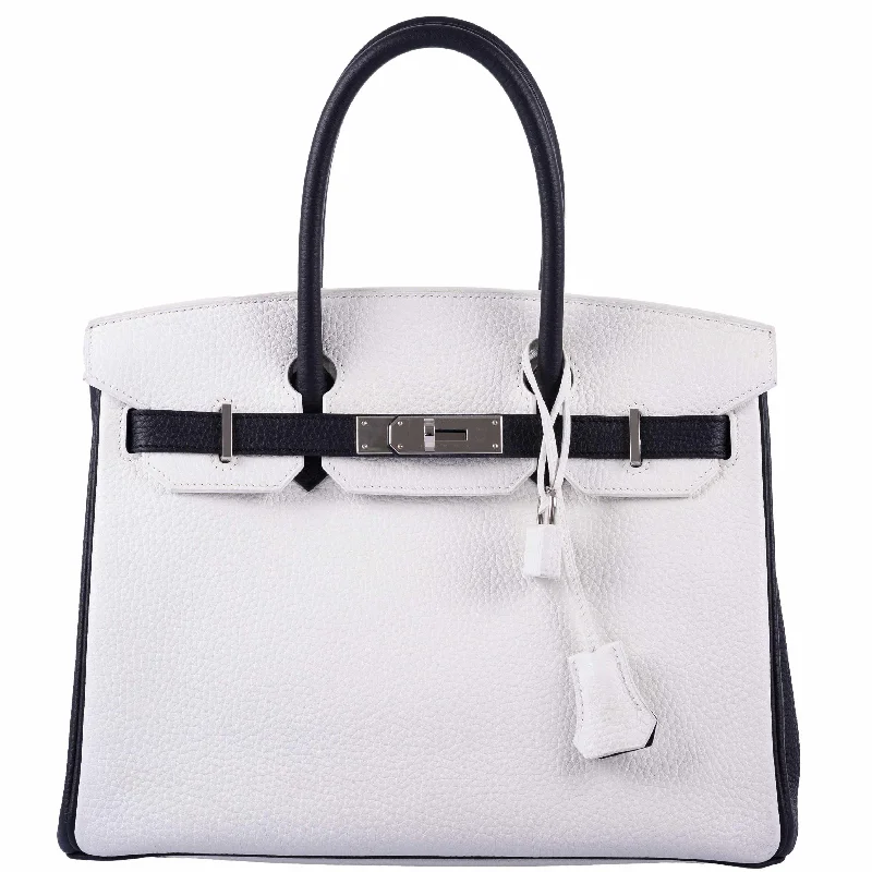 Hermès Birkin 30 HSS Black & White Togo Palladium Hardware - 2018, C