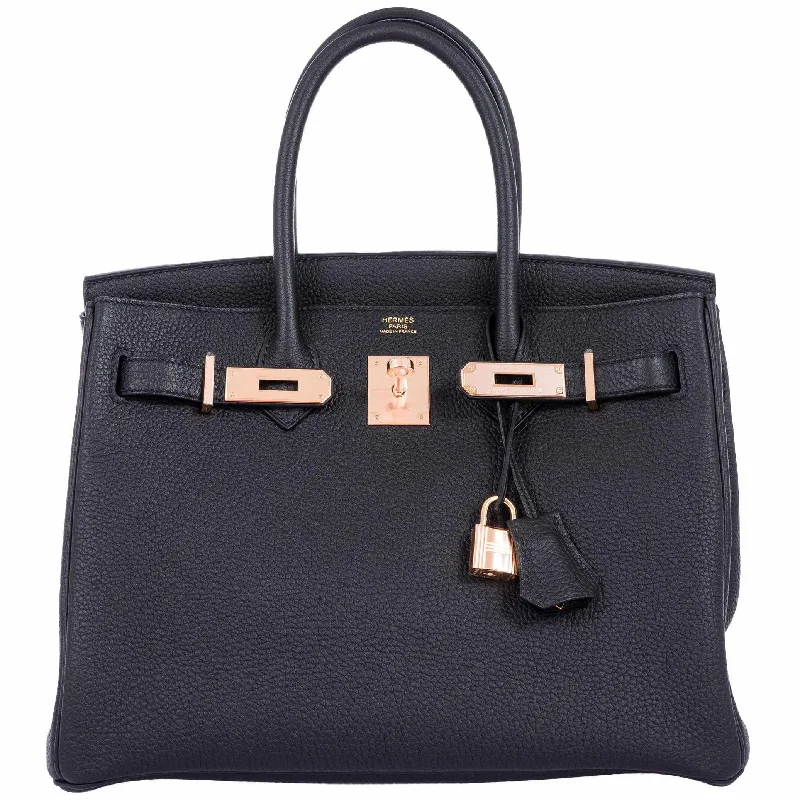 Hermès Birkin 30 Black Togo Rose Gold Hardware - 2020, Y