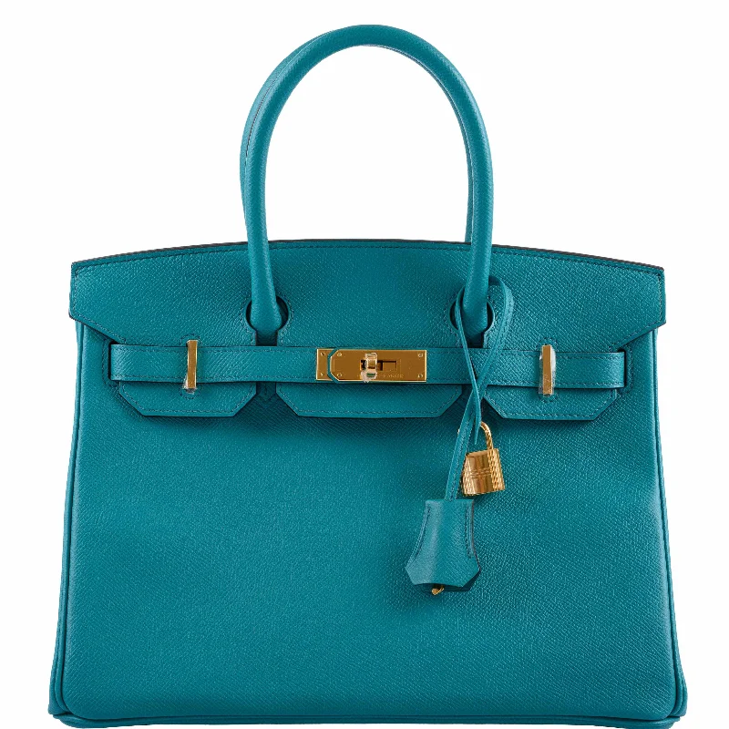 Hermès Birkin 30 Blue Paon Epsom Gold Hardware - 2016, X