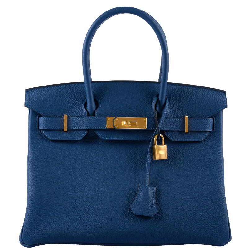 Hermès Birkin 30 Deep Blue Togo Gold Hardware - 2019