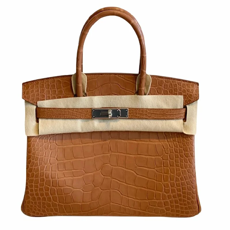 Hermès Birkin 30 Gold Matte Alligator Palladium Hardware