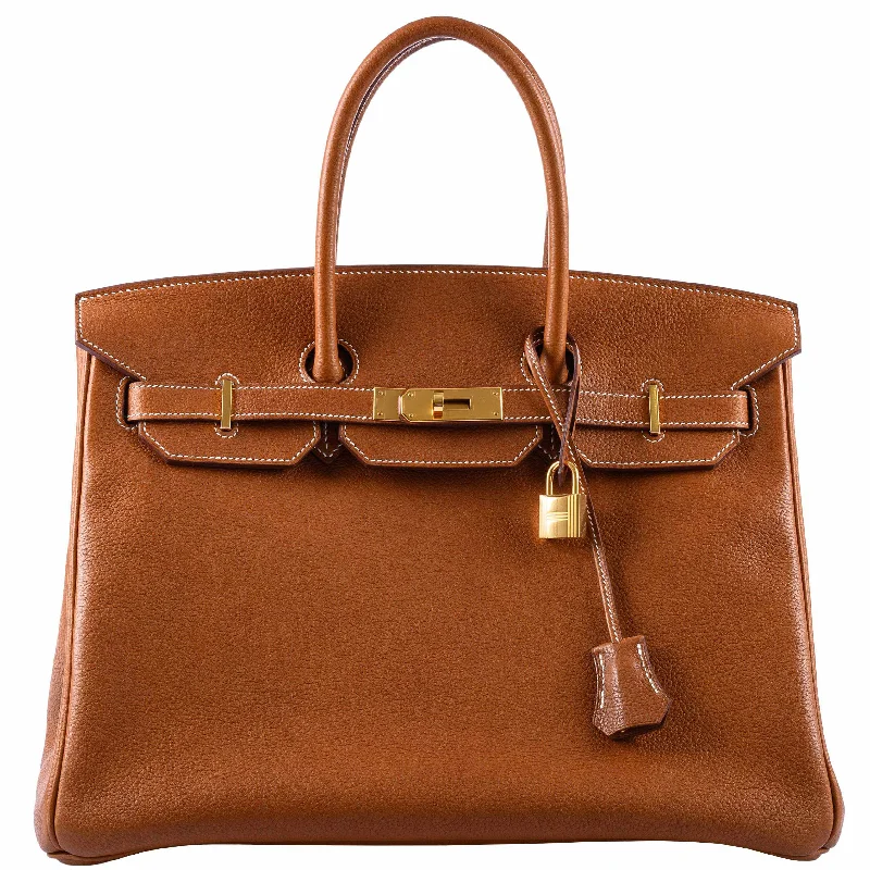 Hermès Birkin 35 Barenia Faubourg Gold Hardware - 2019, D