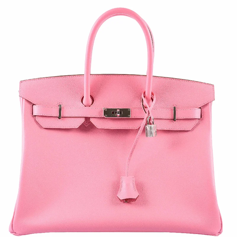 Hermès Birkin 35 Rose Confetti Epsom Palladium Hardware - T