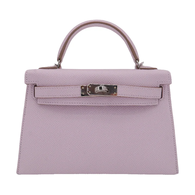 Hermès Kelly II Sellier Mini Mauve Pale Epsom Leather PHW