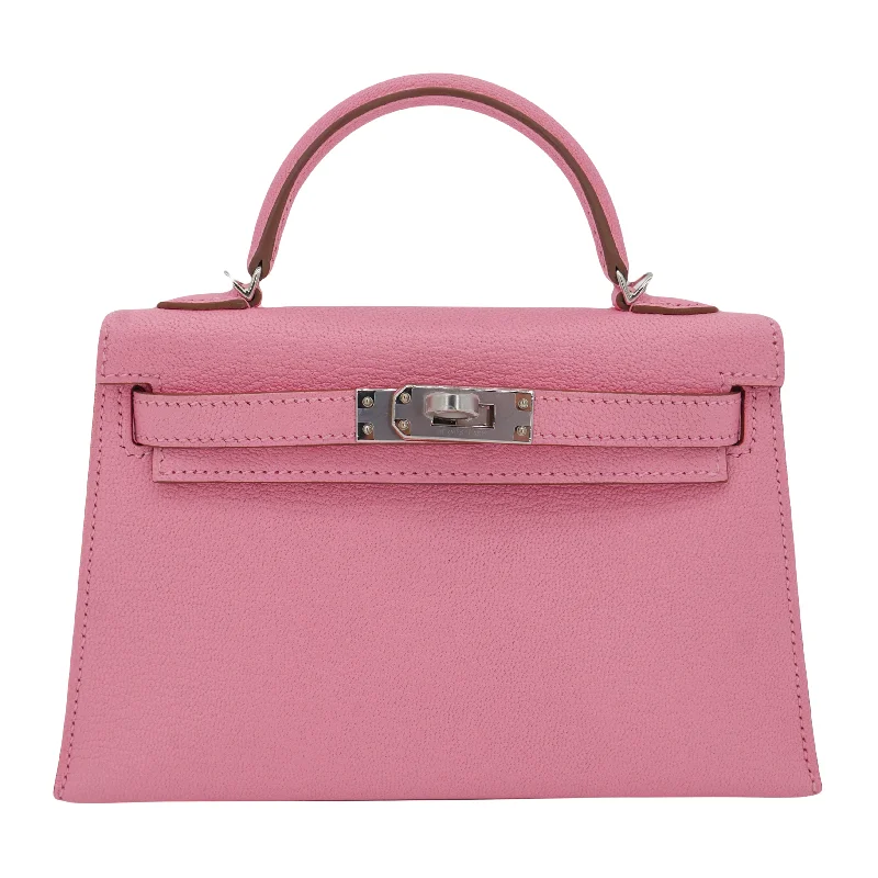 Hermès Kelly II Sellier Mini Rose Confetti Chevre Leather PHW