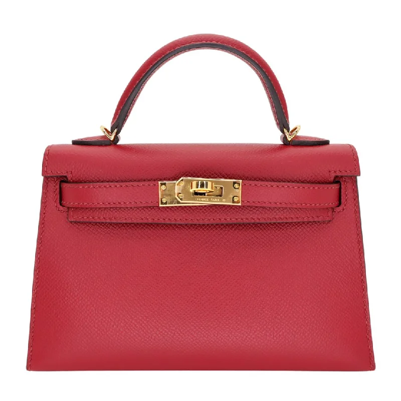 Hermès Kelly II Sellier Mini Rouge Grenat Epsom Leather Gold Hardware