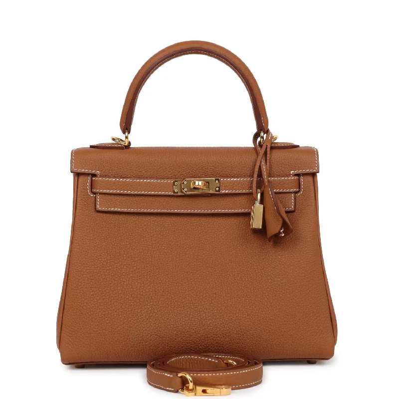 Hermes Kelly Retourne 25 Gold Togo Gold Hardware