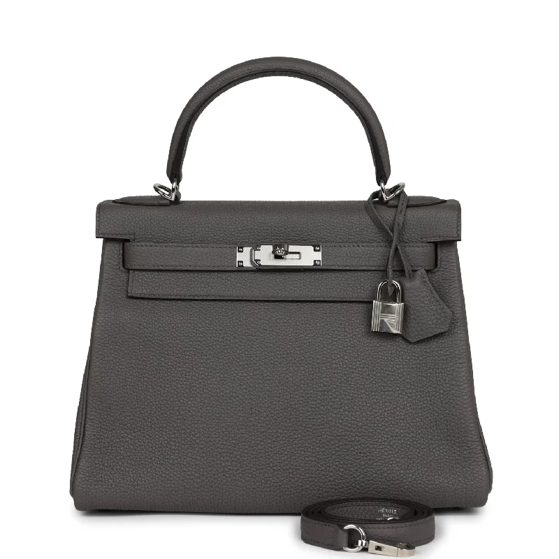 Hermes Kelly Retourne 28 Etain Togo Palladium Hardware