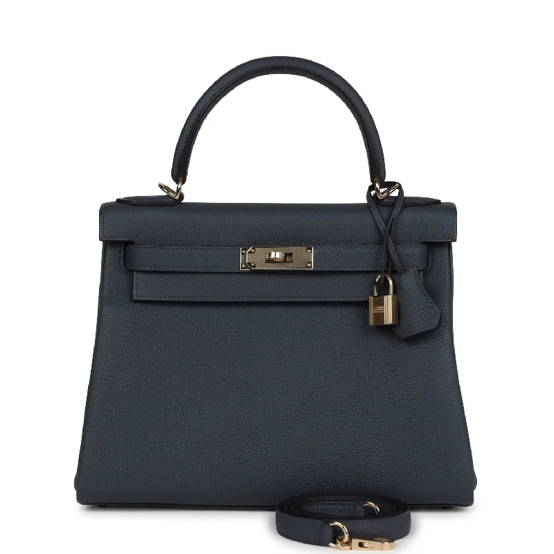 Hermes Kelly Retourne 28 Gris Misty Togo Permabrass Hardware