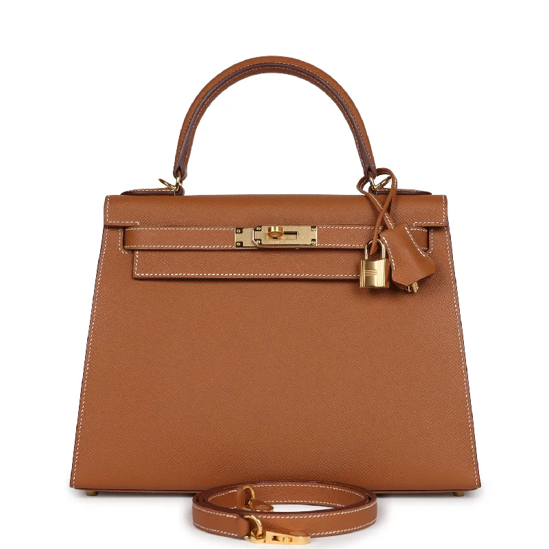 Hermes Kelly Sellier 28 Gold Epsom Gold Hardware