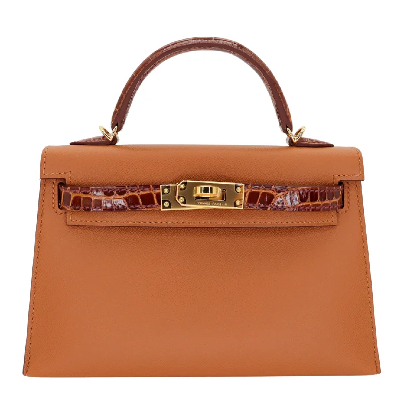 Hermès Kelly II Sellier Mini Touch Gold/Miel Madam Leather/Shiny Alligator Gold Hardware