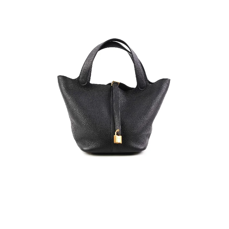 Hermes Picotin 22 Clemence Black B Stamp (2023)