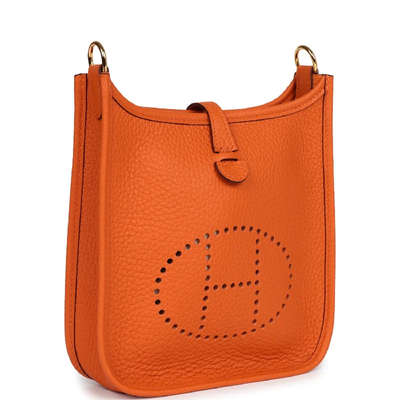 Hermes Evelyne TPM Orange Clemence Gold Hardware