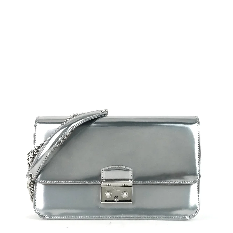 Miss Dior Promenade Large Patent Leather Wallet on Chain