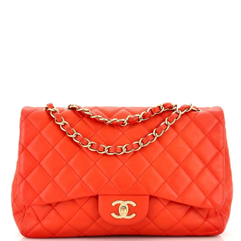 Classic Single Flap Bag Quilted Lambskin Jumbo