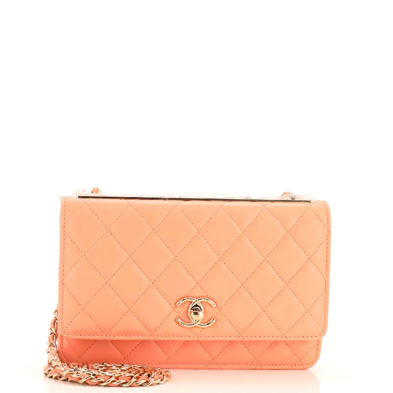 Trendy CC Wallet on Chain NM Quilted Lambskin