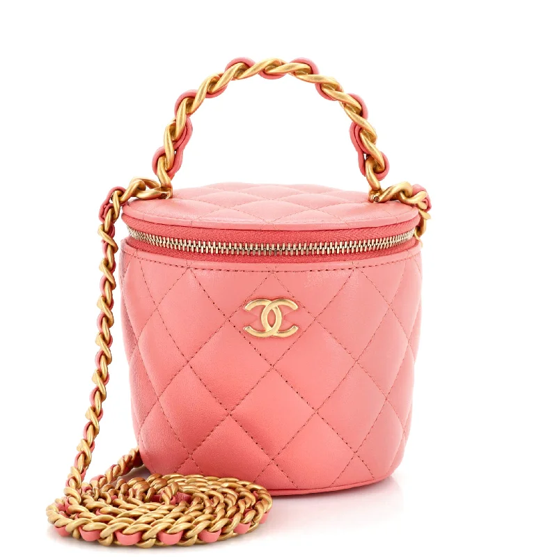 Afternoon Tea Vanity Bucket Bag Quilted Lambskin