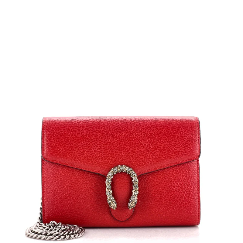 Dionysus Chain Wallet Leather with Embellished Detail Small