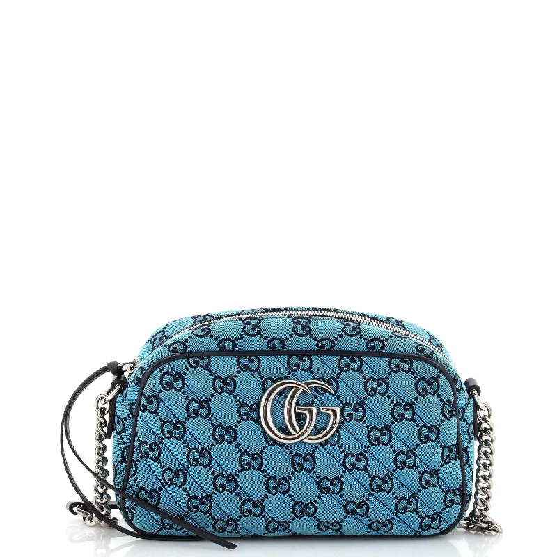 GG Marmont Shoulder Bag Multicolor Diagonal Quilted GG Canvas Small