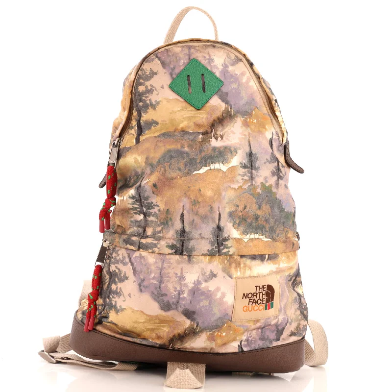 Gucci x The North Face Zip Backpack Printed Nylon Medium