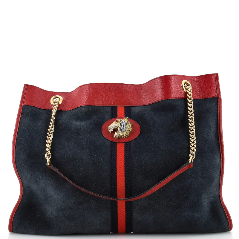 Rajah Chain Tote Suede Large