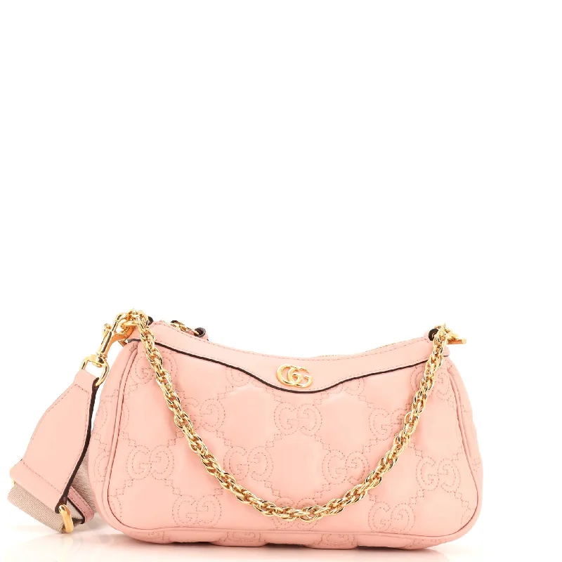 Zip Shoulder Bag GG Embossed Matelasse Leather Mini