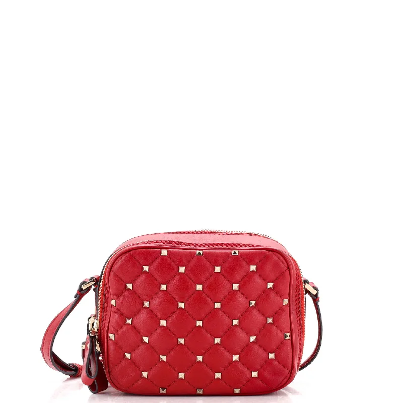 Rockstud Spike Camera Bag Quilted Leather Mini