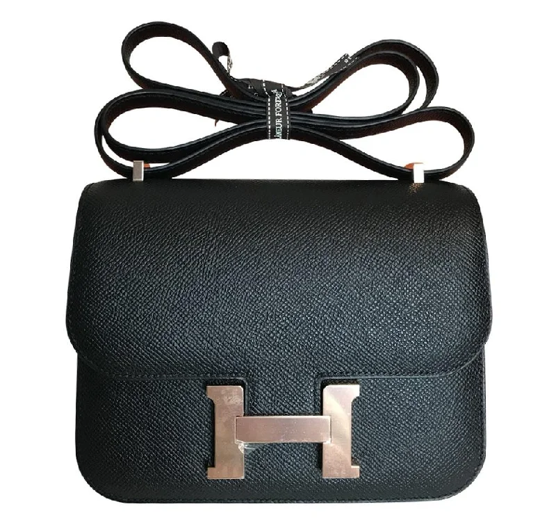 Hermès Constance Mini Bag Noir Epsom Rose Gold HW